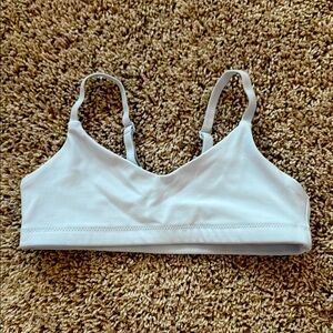 Athleta Girl Just Right Adjustable Bra Small 7 🦋 Sea Fog Blue Mesh Reflective